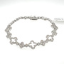 Round Bezel and Prong-Set Diamond Quatrefoil-Link Bracelet