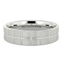 Men's Tile Pattern, Matt Finish Wedding Band
