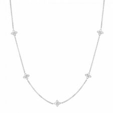Roberto Coin Diamond 5 Station Flower Necklace
