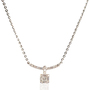 Delicate emerald-cut Diamond necklace