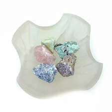 The Prettiest Healing Crystals in Selenite Charging Bowl