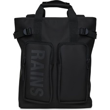 Rains Texel Waterproof Tote Backpack, Main, color, BLACK