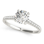 Traditional Style Round Diamond Engagement Ring
