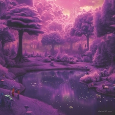 Purpla Forest | Rare Digital Artwork | MakersPlace