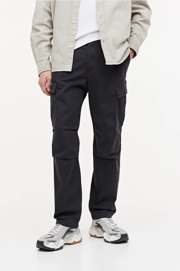 Regular Fit Cargo Pants - Dark gray - Men 