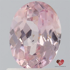 1.22cts Oval Peach Pink Champagne Sapphire