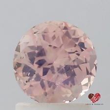 1.45cts Round Salmon Peach Champagne Sapphire