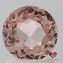 1.13cts Round Salmon Peach Sapphire