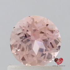 0.79cts Round Peach Melon Champagne Sapphire