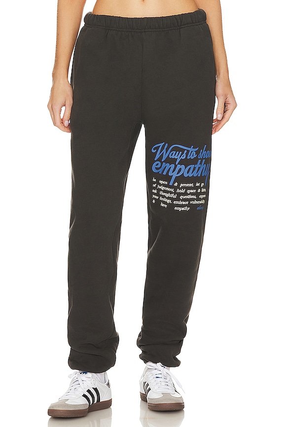 The Mayfair Group Ways To Show Empathy Sweatpants in Charcoal | REVOLVE