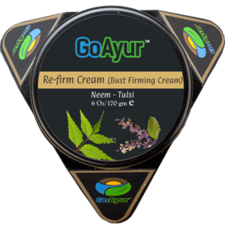 GoAyur Neem Tulsi Ayurvedic Breast Firming Cream, Herbal Anti-Agging Bust & Natural Uplift, Tightening Breast Cream, Paraben Free, 100% Herbal Actives, Natural Fragrance, 6 oz