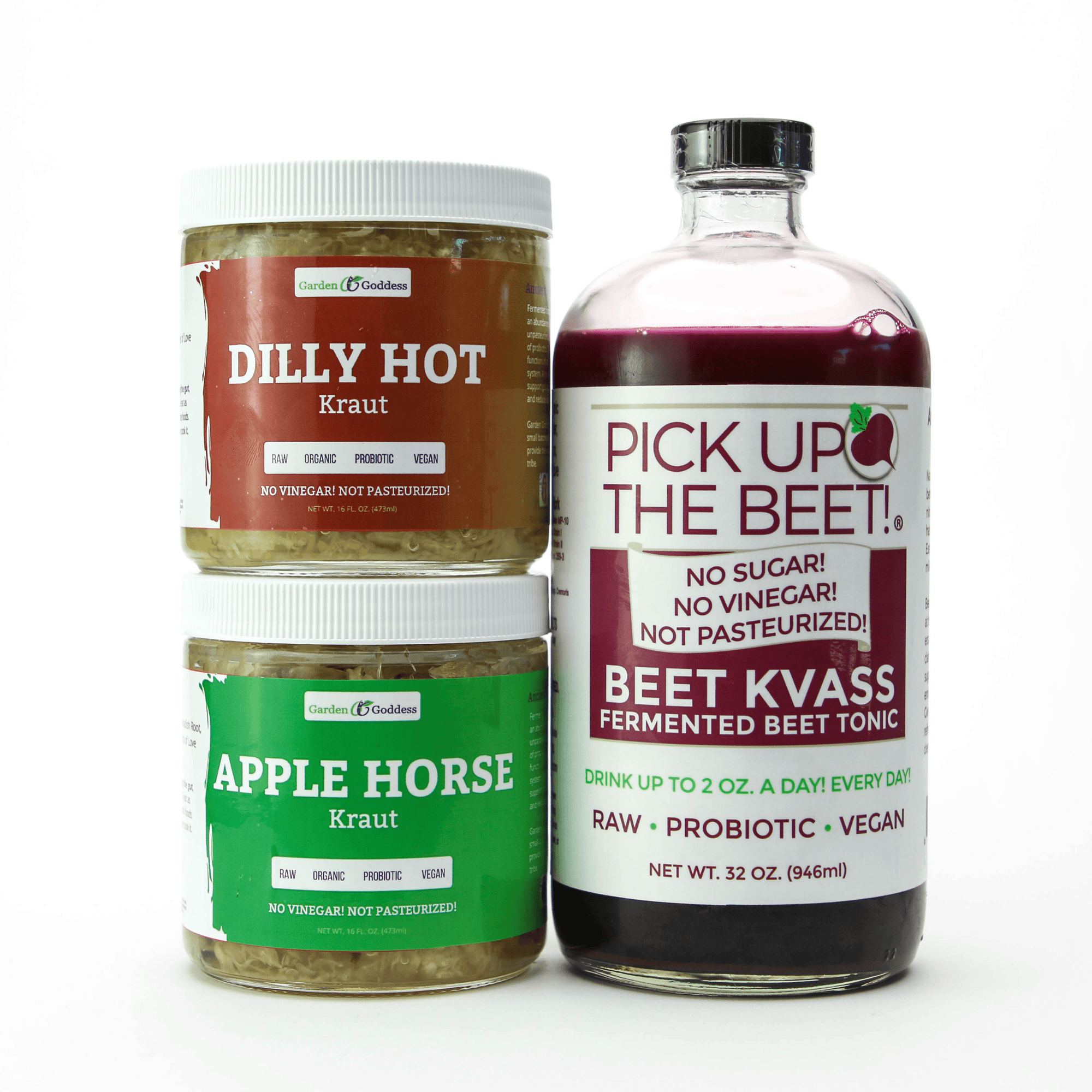 1 Beet Kvass 32oz + 2 Sauer...