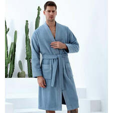 Men's Turkish Cotton Terry Cloth Kimono Robe