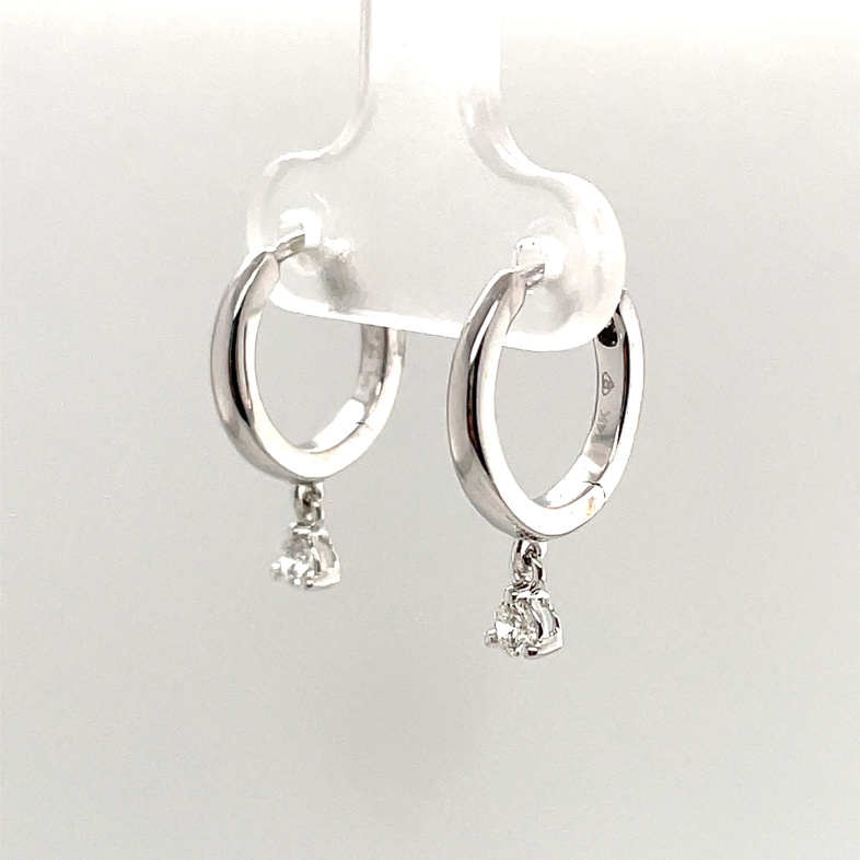 Round Mini Hoop Earrings Wi...