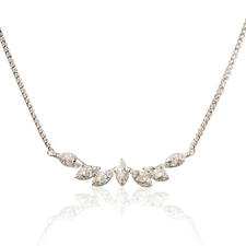 Elegant Leaf Motif Diamond Necklace