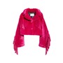 Stand Studio Lovis Fringe Crop Faux Fur Jacket, Main, color, FUCHSIA
