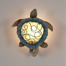 Sea Turtle Capiz Shell LED Night Light
