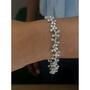 7.50 Cts Round Diamond Scatter Tennis Bracelet, 18K White Gold