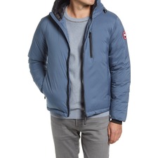 Canada Goose Lodge Packable Windproof 750 Fill Power Down Hooded Jacket, Main, color, OZONE BLUE- BLEU OZONE