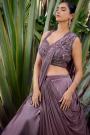 Dusty Plum Silk Designer Sa...