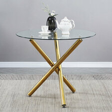 Gibun Round Glass Dining Table