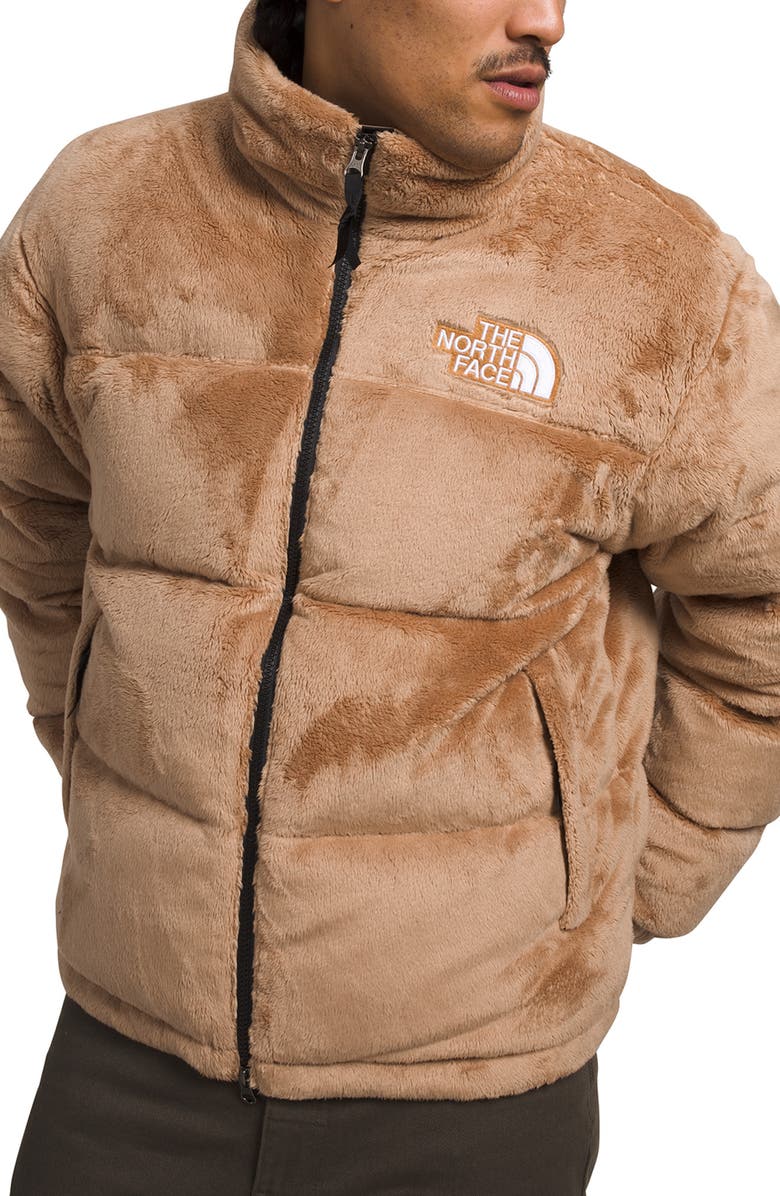 The North Face Versa Velour Nuptse® 600 Fill Power Down Jacket, Main, color, ALMOND BUTTER