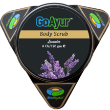 GoAyur Lavender Ayurvedic Body Scrub - 6 oz Natural Exfoliating & Herbal Body scrub,100% Herbal Actives, Natural Fragrance