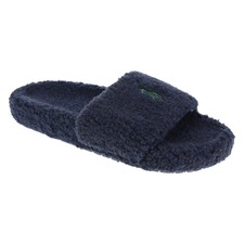 Polo Ralph Lauren Hendrick Faux Shearling Slide Sandal, Main, color, NAVY
