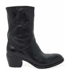 Madison Maison Black Leather Mid Calf Boot
