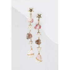 healing crystal star earrings