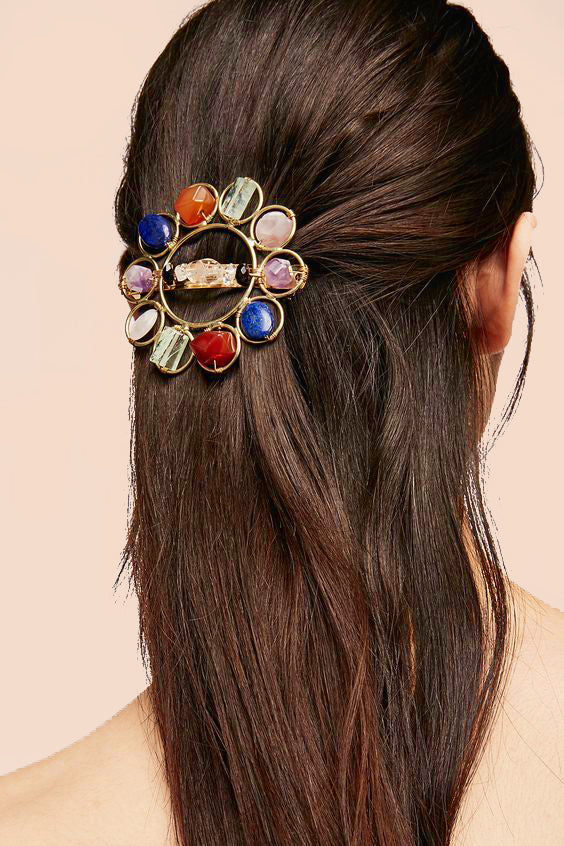 Crystal Grid Barrette