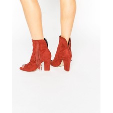 ELAINE Peep Toe Ankle Boots