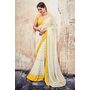 Pearl White Georgette Embellished Saree