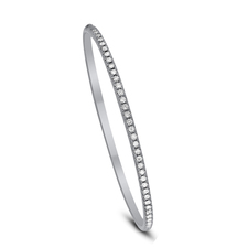 18k White Gold Diamond Bangle Bracelet