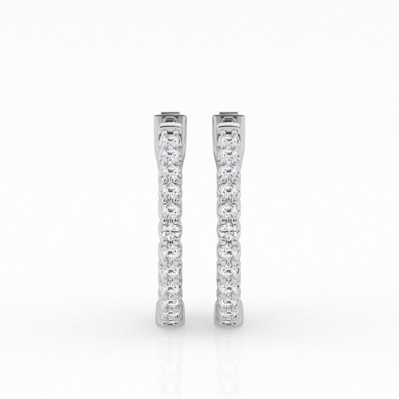 Diamond Hoop Earrings