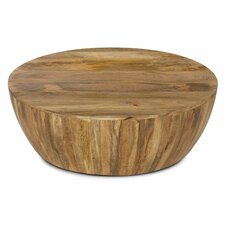  Solid Wood Drum Coffee Table