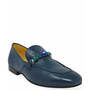 Madison Maison Blue Leather Flat Jeweled Loafer - MADISON MAISON