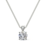 Round Solitaire Pave Bail Pendent