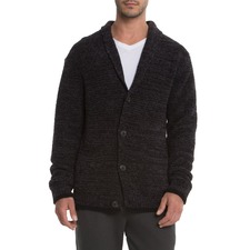 Barefoot Dreams® Barefoot Dreams Shawl Collar Cardigan, Main, color, CARBON/ BLACK