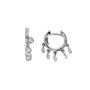 Damaso 18k White Gold Diamond Small Hoop Earrings