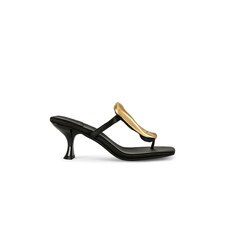 Image 1 of Linq-Up Mules in Black Satin Gold