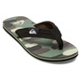 Quiksilver Molokai Layback II Flip Flop, Main, color, BLACK/ ORANGE/ GREEN