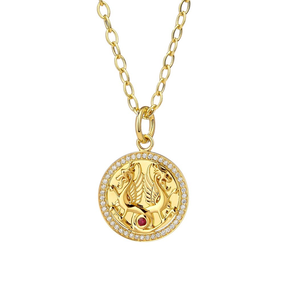 Syna 18K Yellow Gold Ruby N...