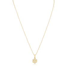 18K Yellow Gold and Diamond Necklace
