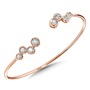 Rose Gold 1/2ctw Diamond Bezel-set Flex Bangle Bracelet