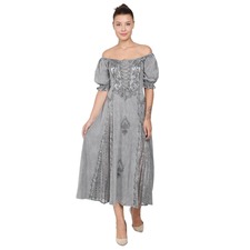 CELTIC INSPIRED CAP SLEEVE ACID WASH DRESS 2100