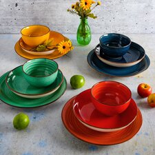 Gibson Speckle Ceramic Dinnerware Set - Service for 4
