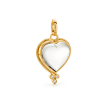 Temple St. Clair 18k Rock Crystal Heart Pendant