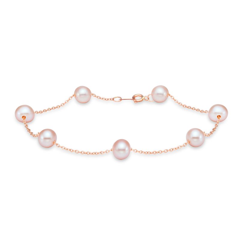 Rose Gold Tin Cup Pearl Bra...