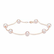Rose Gold Tin Cup Pearl Bracelet
